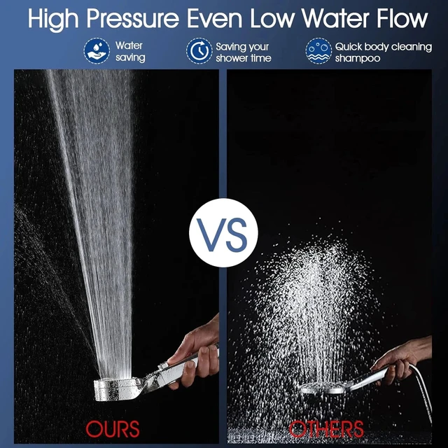 Alt view image 2 of 7 - High Pressure RV Shower Head 4 Settings for Home Camper Travel Trailers Silver