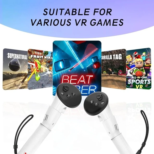 Alt view image 5 of 7 - 1 Pair Controller Accessories For Meta Quest 2 VR Accessories Grips