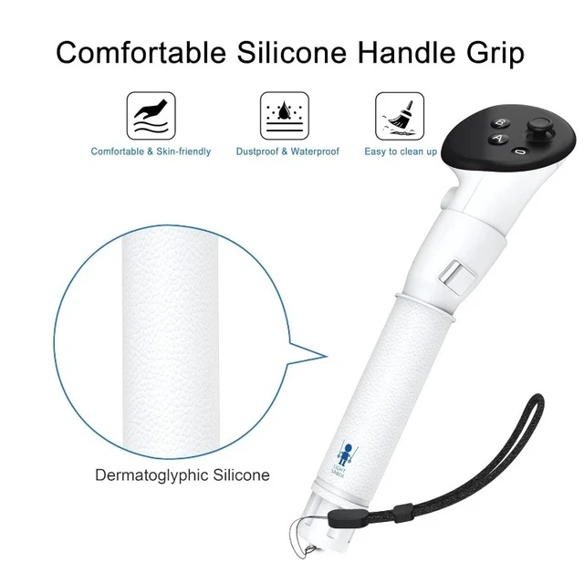 Alt view image 7 of 7 - 1 Pair Controller Accessories For Meta Quest 2 VR Accessories Grips