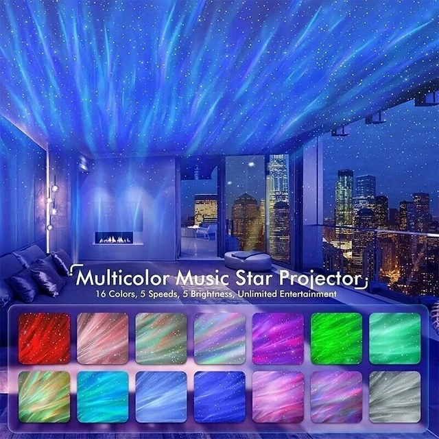 Alt view image 2 of 7 - Star Projector, Northern Galaxy Light Aurora Projector USB Remote Bedroom Decor