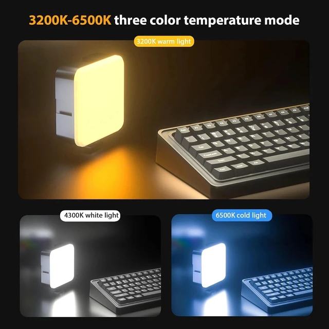 Alt view image 2 of 7 - RGB Video Light, Pocket LED DSLR Camera Video Lights,3200K-6500K LED Full Light