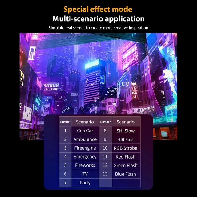 Alt view image 4 of 7 - RGB Video Light, Pocket LED DSLR Camera Video Lights,3200K-6500K LED Full Light