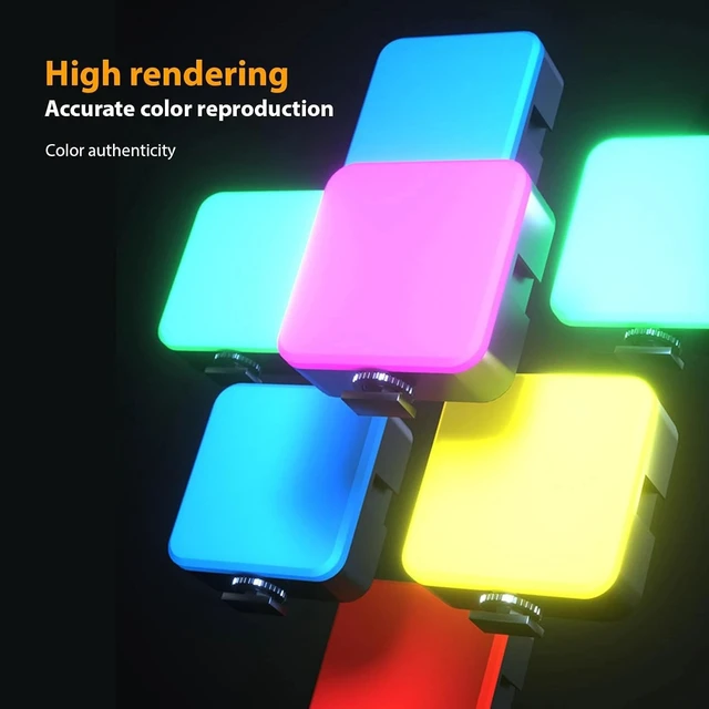 Alt view image 5 of 7 - RGB Video Light, Pocket LED DSLR Camera Video Lights,3200K-6500K LED Full Light