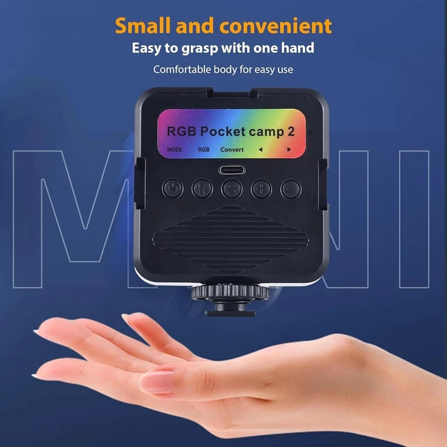 Alt view image 3 of 7 - RGB Video Light, Pocket LED DSLR Camera Video Lights,3200K-6500K LED Full Light