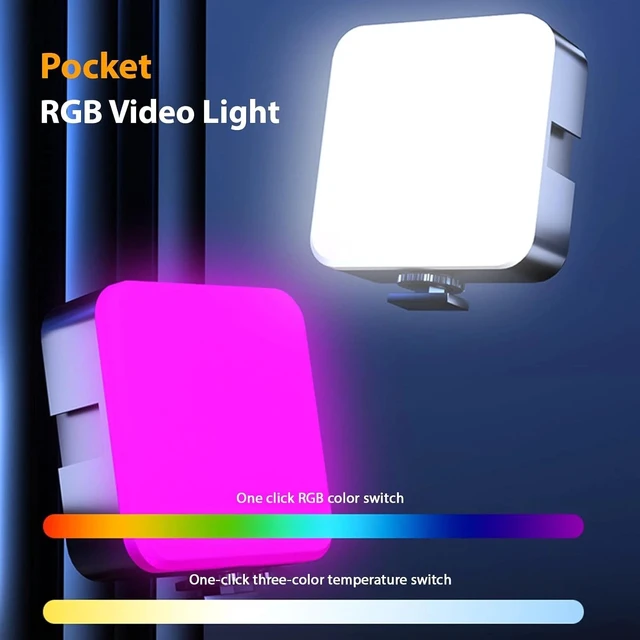 Alt view image 6 of 7 - RGB Video Light, Pocket LED DSLR Camera Video Lights,3200K-6500K LED Full Light