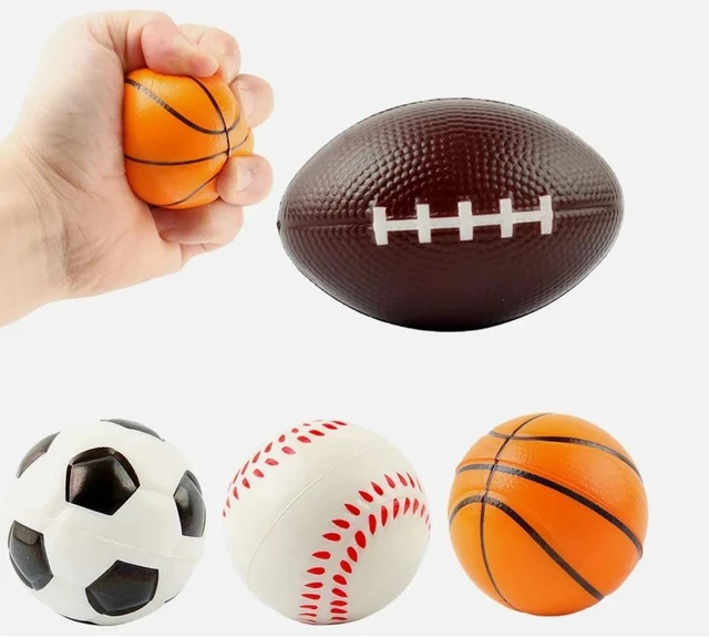 Main image of 4Pcs Mini Sport Balls Kid Party Favorite Soccer Ball Squeeze Stress Relief Toy