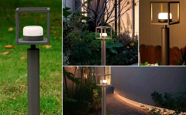 Alt view image 4 of 7 - Light Outdoor LED Bollard Lamp 23.6IN Landscape Lighting IP44 6.5W 3000K