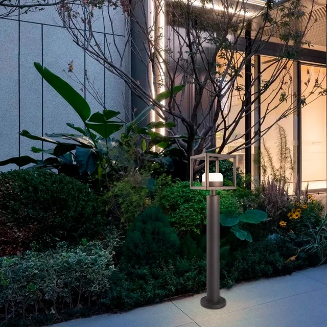 Alt view image 6 of 7 - Light Outdoor LED Bollard Lamp 23.6IN Landscape Lighting IP44 6.5W 3000K
