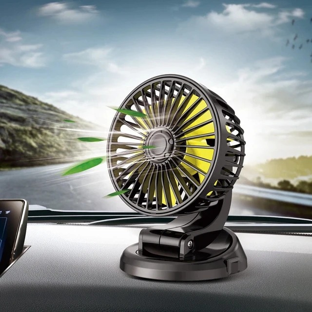 Alt view image 7 of 7 - Universal Car Cooling Fan w/ Cigarette Lighter for Van SUV Boat Auto Vehicle