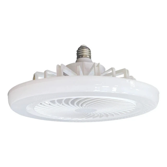 Alt view image 3 of 7 - Fan For E27 Socket Light With Remote Ceiling Fan Adjustable Smart LED 3 Speed