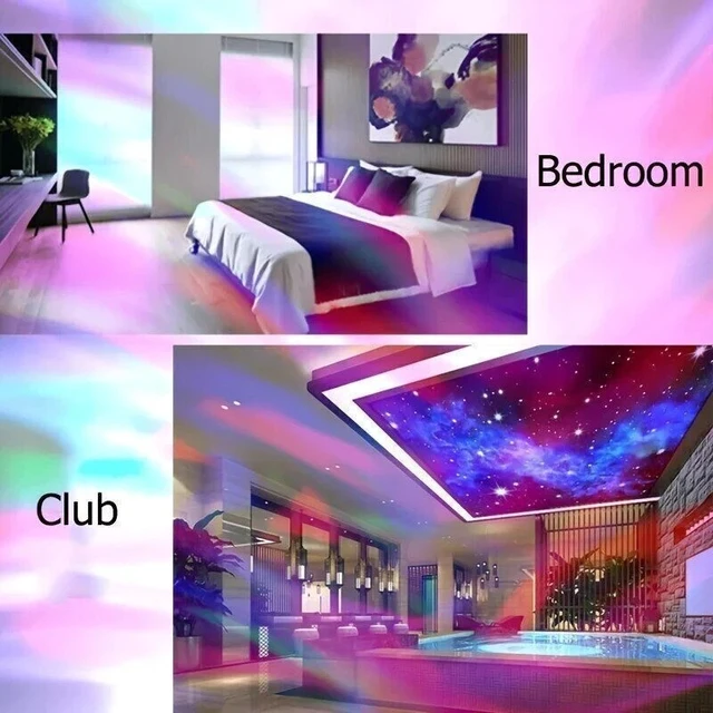 Alt view image 4 of 7 - 2x Northern Lights Projector with Remote CoLntrol,RGB Colorful Night Light Gifts