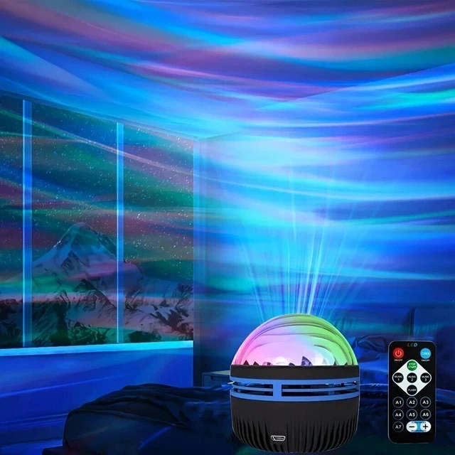 Alt view image 6 of 7 - 2x Northern Lights Projector with Remote CoLntrol,RGB Colorful Night Light Gifts