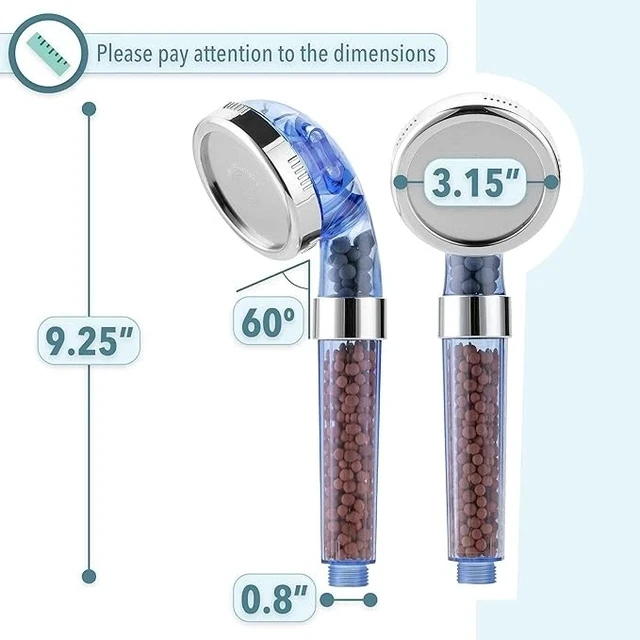 Alt view image 4 of 7 - 3 Spray Settings High Pressure shower Head with Filter, Handheld Rainfall Combo