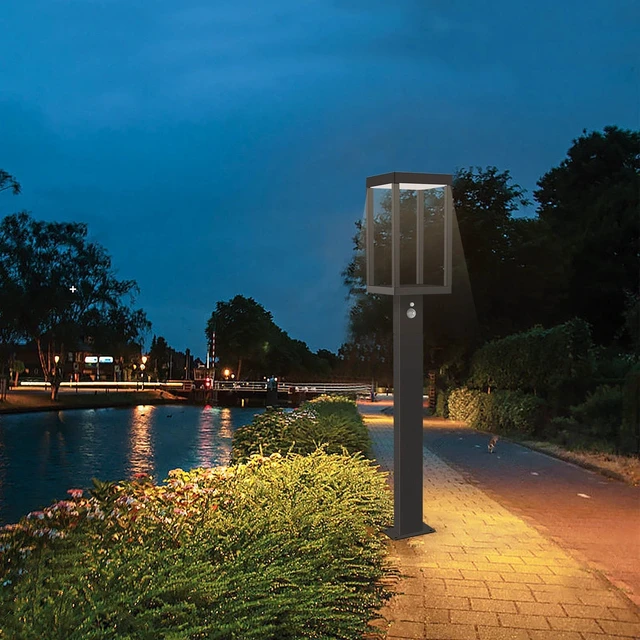 Alt view image 5 of 7 - 23.6 inch Solar Outdoor Light 5.5w 600lm Pathway Dusk to Dawn Garden Lighting