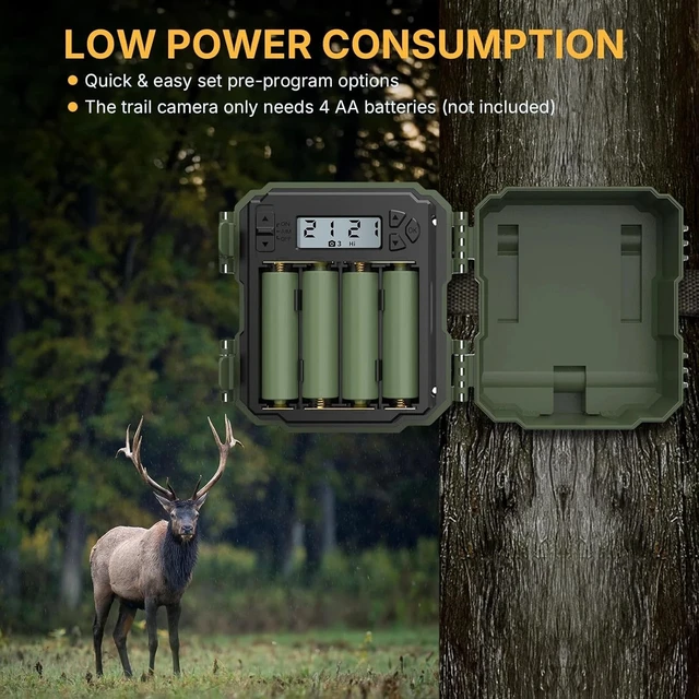 Alt view image 6 of 7 - Mini 24MP Trail Camera for Outdoor Wildlife Monitoring - 1080P HD with Night ...