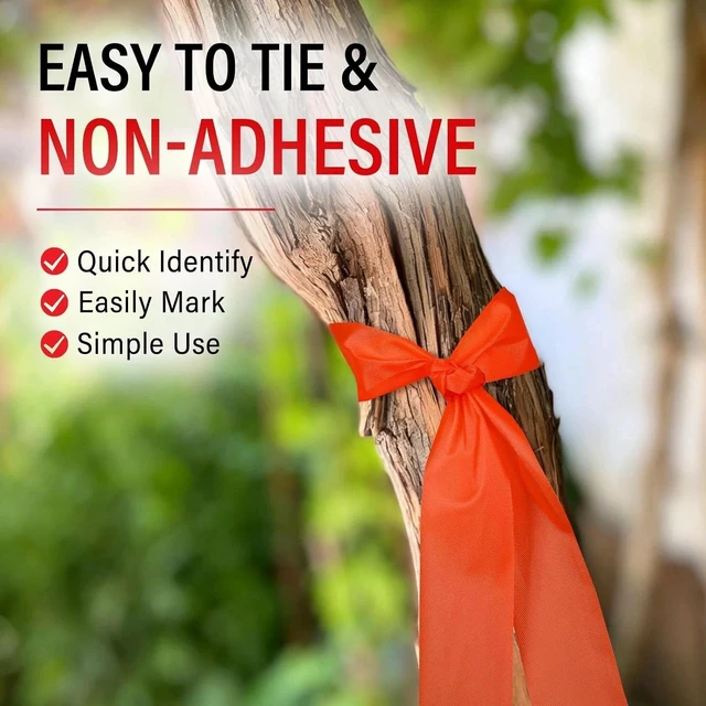 Alt view image 4 of 7 - 12 Rolls of Non-Adhesive 1" x 100ft Orange Marking Tape for Trail & Surveying