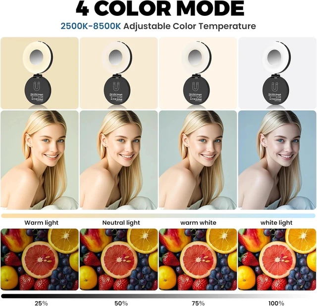 Alt view image 5 of 7 - Magnetic Selfie Light with 4 Color Modes for iPhone - Perfect for Photos & Vlogs