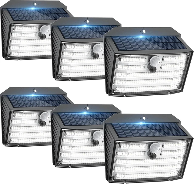 Main image of Ultra Bright Motion Sensor Solar Lights for Outdoor Security - 6 Pack