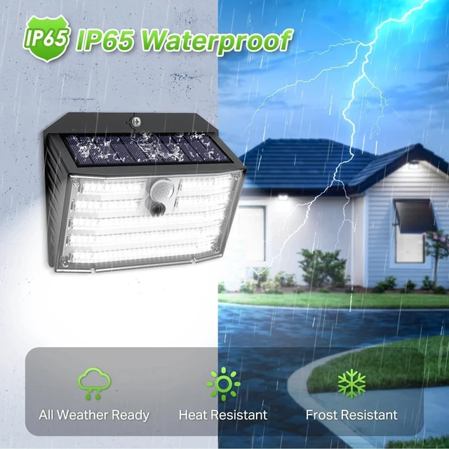 Alt view image 7 of 7 - Ultra Bright Motion Sensor Solar Lights for Outdoor Security - 6 Pack