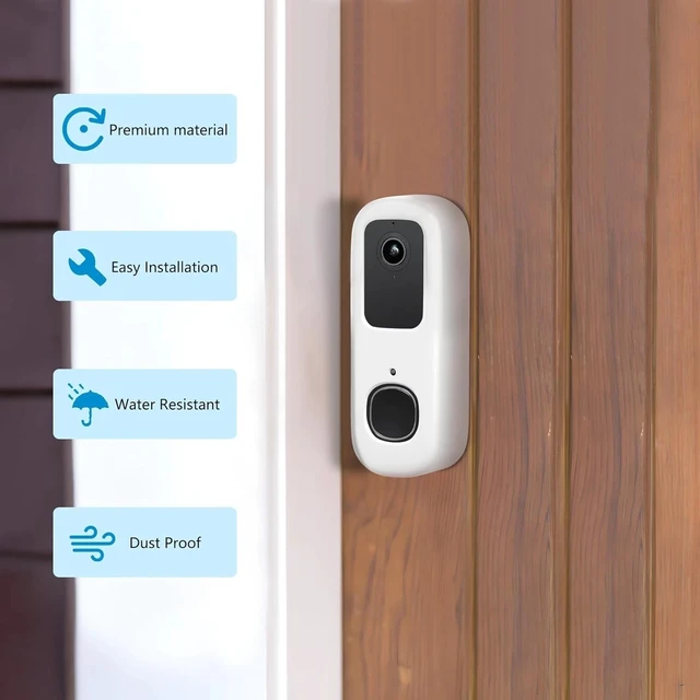 Alt view image 6 of 7 - Secure Weatherproof Mounting Bracket for Arlo 2K Video Doorbell - White