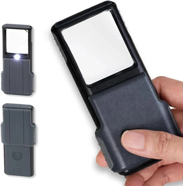 Main image of Portable MiniBrite 5X LED Magnifier with Protective Sleeve - Perfect for Reading