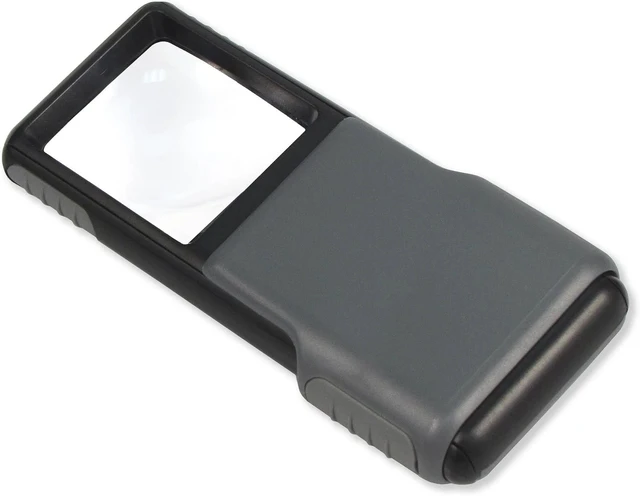 Alt view image 6 of 7 - Portable MiniBrite 5X LED Magnifier with Protective Sleeve - Perfect for Reading
