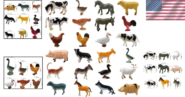 Alt view image 2 of 7 - 24 Realistic Mini Farm Animal Figurines - Perfect Educational Toys for Toddlers