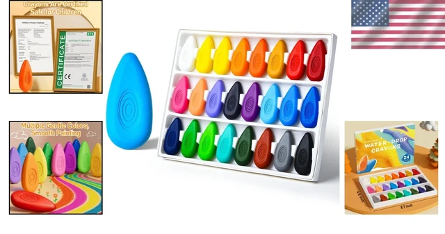 Alt view image 2 of 7 - Unbreakable Easy-Grip Toddler Crayons - 24 Mess-Free Colors for Creative Play