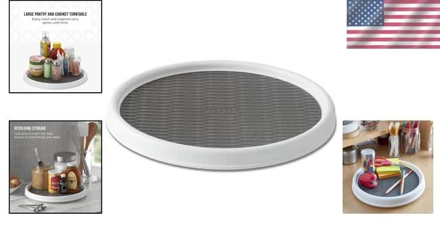 Alt view image 2 of 7 - Multifunctional 12-Inch Lazy Susan - Non-Skid Turntable for Home Organization