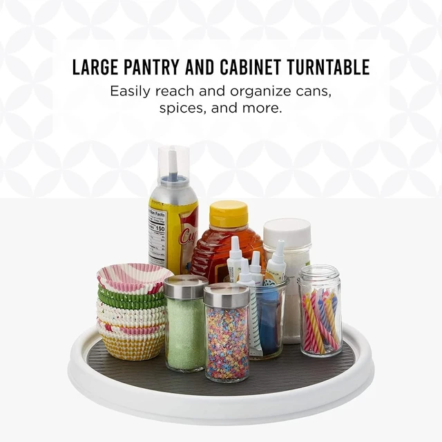 Alt view image 4 of 7 - Multifunctional 12-Inch Lazy Susan - Non-Skid Turntable for Home Organization