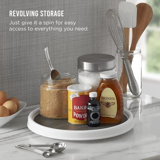 Alt view image 5 of 7 - Multifunctional 12-Inch Lazy Susan - Non-Skid Turntable for Home Organization