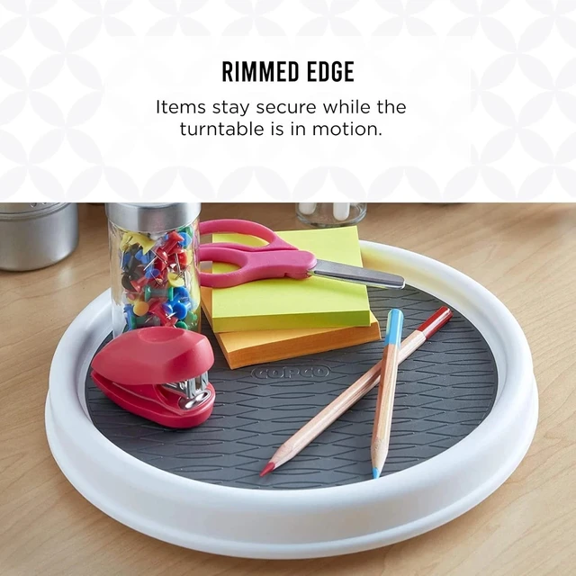 Alt view image 7 of 7 - Multifunctional 12-Inch Lazy Susan - Non-Skid Turntable for Home Organization