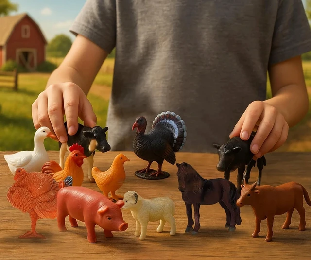 Alt view image 3 of 7 - Fun & Educational 12pc Farm Animal Figures - Safe Play and Learning Experience