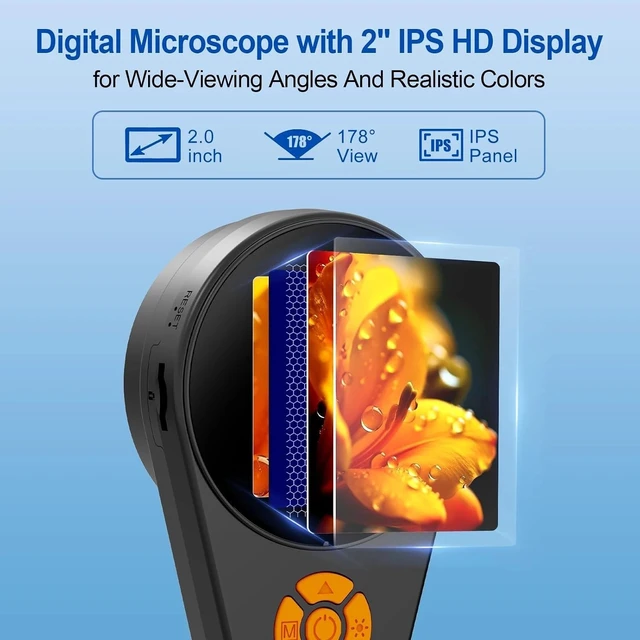 Alt view image 3 of 7 - Lightweight Handheld Microscope with HD Display - Perfect for Young Explorers