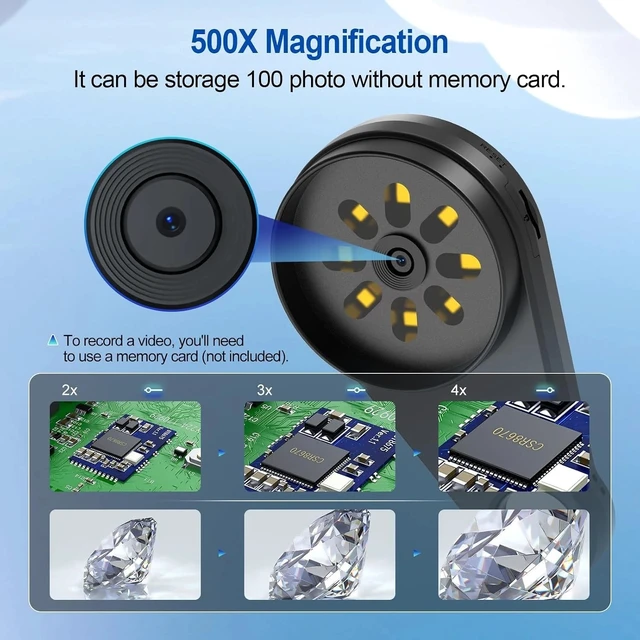 Alt view image 5 of 7 - Lightweight Handheld Microscope with HD Display - Perfect for Young Explorers