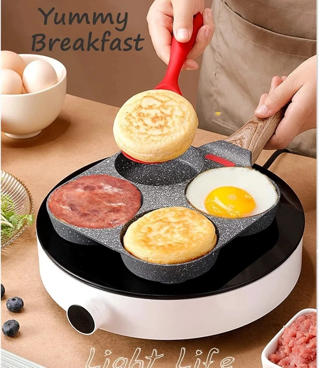 Alt view image 3 of 7 - Versatile Breakfast Skillet - 4-Cup Nonstick Egg Pan for Pancakes & Crepes