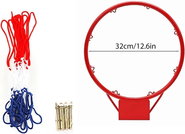 Alt view image 3 of 7 - Heavy-Duty Wall Mount Basketball Hoop Set - 12.6inch Rim for Home & Yard