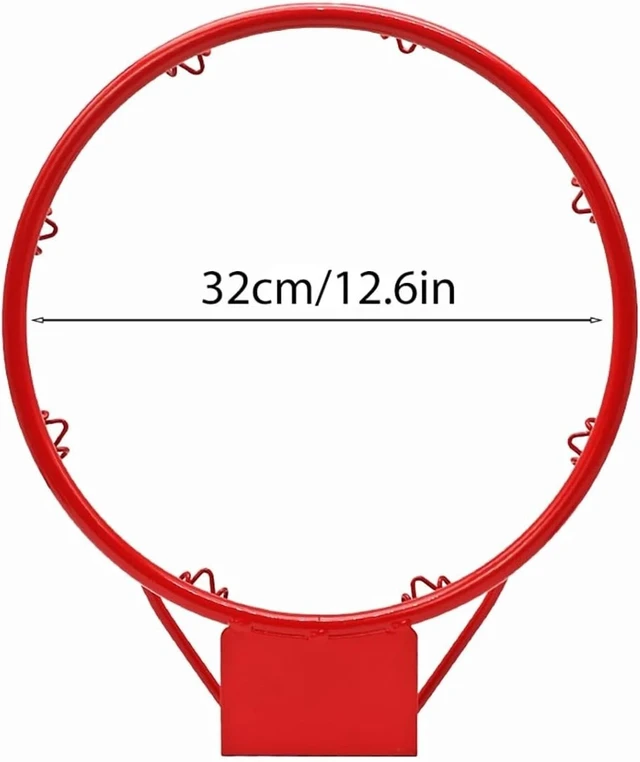 Alt view image 4 of 7 - Heavy-Duty Wall Mount Basketball Hoop Set - 12.6inch Rim for Home & Yard
