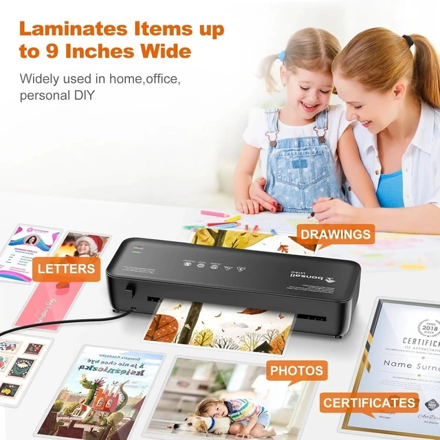 Alt view image 7 of 7 - Compact 9-Inch Thermal Laminator with Never Jam Tech - Perfect for Home & Office