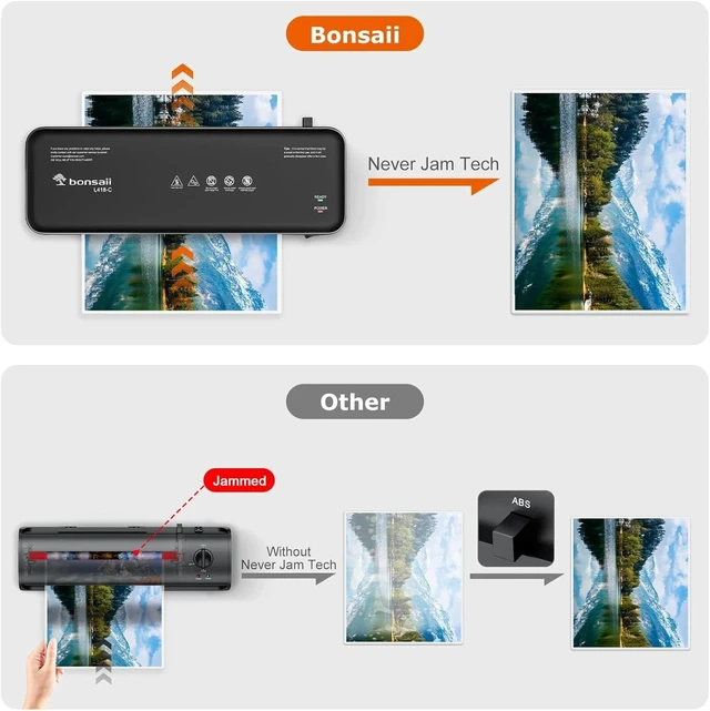 Alt view image 5 of 7 - Compact 9-Inch Thermal Laminator with Never Jam Tech - Perfect for Home & Office