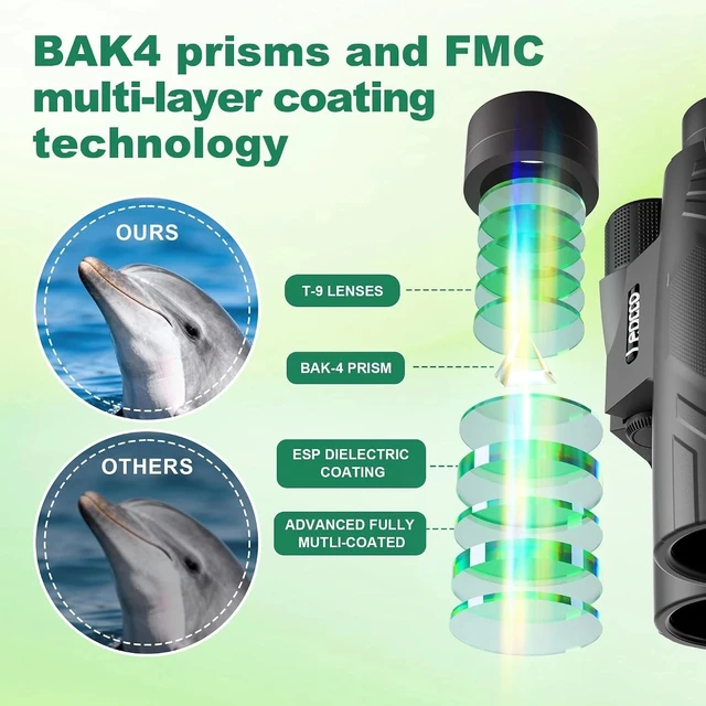 Alt view image 7 of 7 - Ultra-Clear 12x50 Binoculars for Low Light - Perfect for Wildlife Observation