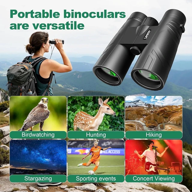 Alt view image 6 of 7 - Ultra-Clear 12x50 Binoculars for Low Light - Perfect for Wildlife Observation