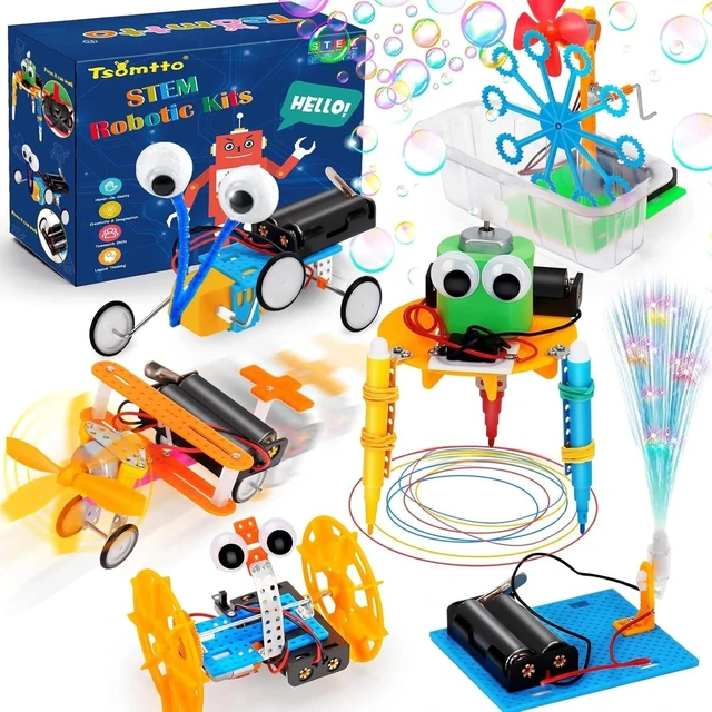 Main image of 6-in-1 STEM Robotics Kit for Kids Aged 4-12 - Fun Science Building Projects