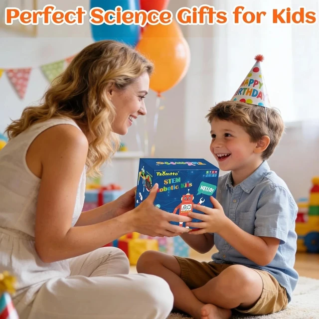 Alt view image 3 of 7 - 6-in-1 STEM Robotics Kit for Kids Aged 4-12 - Fun Science Building Projects