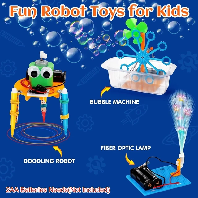 Alt view image 5 of 7 - 6-in-1 STEM Robotics Kit for Kids Aged 4-12 - Fun Science Building Projects