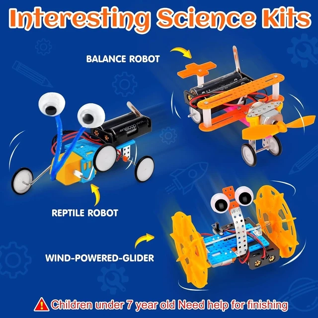 Alt view image 6 of 7 - 6-in-1 STEM Robotics Kit for Kids Aged 4-12 - Fun Science Building Projects
