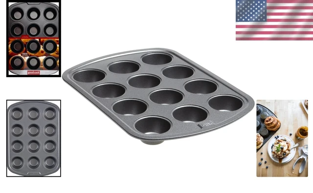 Alt view image 2 of 6 - Versatile 12-Cup Nonstick Mini Muffin Pan - Easy Release & Effortless Cleanup