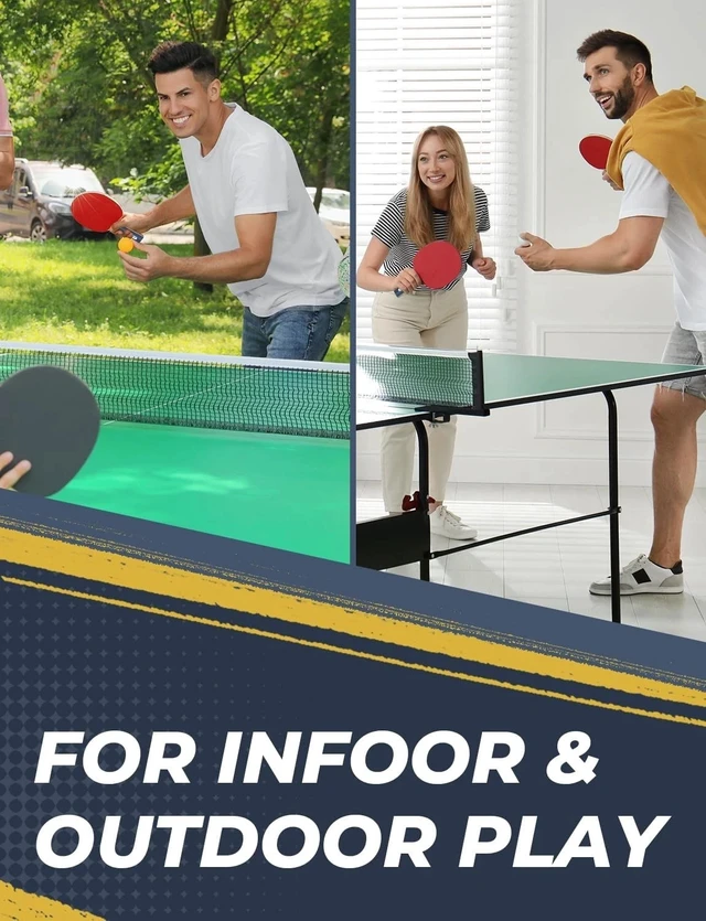 Alt view image 7 of 7 - Pro-Quality Ping Pong Paddles Set with Storage Case for Indoor & Outdoor Play