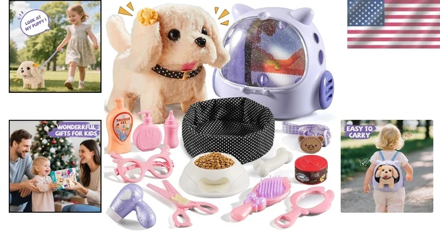 Alt view image 2 of 7 - Realistic Walking Robot Dog with 16 Accessories - Perfect Gift for Kids 3-8