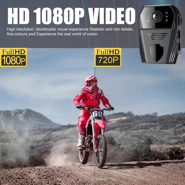 Alt view image 5 of 7 - HD1080P 4K Mini Camera Camcorder Body Police Cam w/ Audio Video DVR IR Night Cam